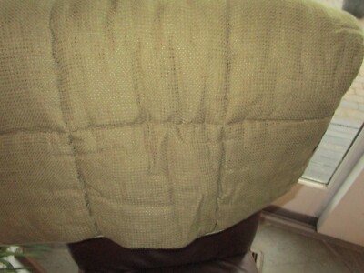 1 Pottery Barn Heavy boxstitch linen sham quilted green photo shoot sample-image