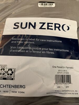 sun zero lichtenberg black out panel curtains 50” x 84