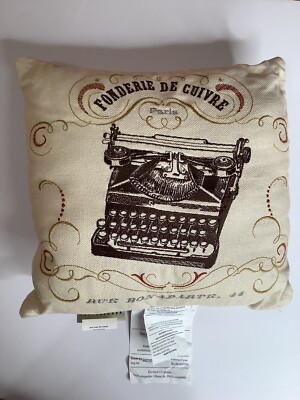 Pottery Barn Paris Accent Pillow Fonderie De Cuivre Rue Bonaparte 44 Embroidered-image