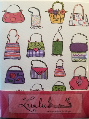Lulu Notes Madison Park Greetings NWT 10 Blank Note Cards/Envs Set Handbags -image