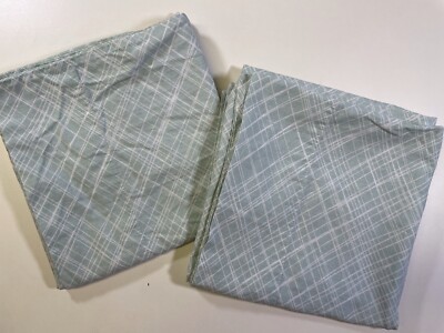 Madison Park Essentials Pillowcases (2) King Size Light Green w/Cross Stripes-image