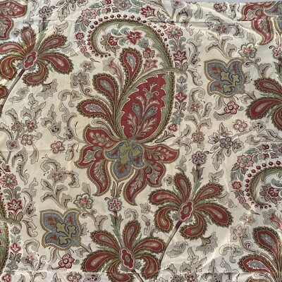1 x Pottery Barn Charlie Paisley Organic Sham Standard Red  3 Available-image
