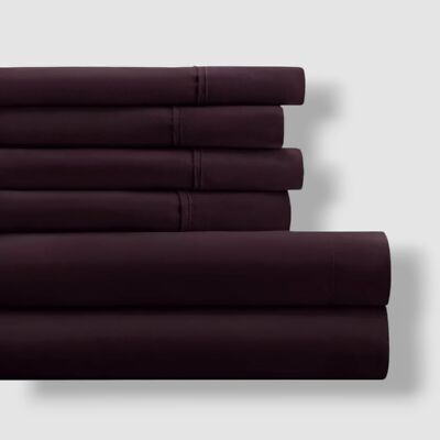 Ienjoy Home Purple Premium Ultra Soft 6-Piece Bed Twin XL Sheet Set-image