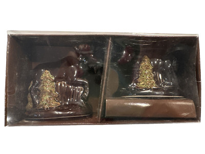 Moose and Bear Salt and Pepper Shaker Set ~ Woodland by Home Studio ~ NIB-image