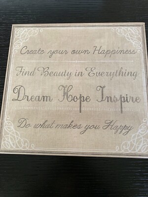 Punch Studio KEEPSAKE Storage Box New! Dream Hope Inspire - Live Laugh Love -image