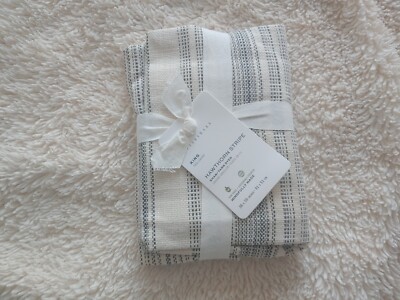 pottery barn hawthorn stripe 1 king sham original $75 new charcoal-image