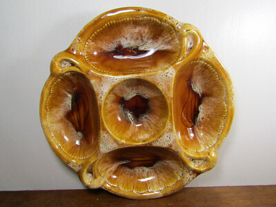 Vintage McCoy Pottery Chip Dip Vegetable Divided Serving Tray AP 522-image