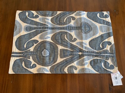 Pottery Barn / Kenmare Ikat Embroidered Lumbar Pillow Cover, 16 x 26