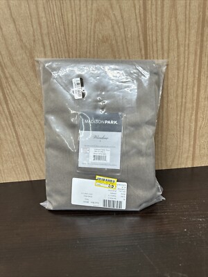 🌿 Madison Avery Solid Crushed Sheer Window Panels in Taupe 👉2panels👈 🆕-image