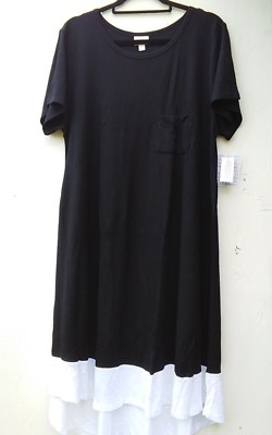 BUTTERY SOFT LULAROE UNICORN   SIZE X LARGE  BLACK & WHITE DIPPED CARLY -image