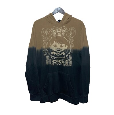 Disney Pixar Coco Dip-Dye Pullover Hoodie Unisex XL Hooded Sweatshirt-image