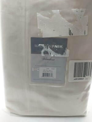 Madison Park Scarf Curtain Cream 42in W x 144in L-image