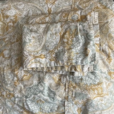 Pottery Barn Celeste linen blend duvet cover with shams FULL/QUEEN-image