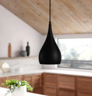 Modern Farmhouse Black Kitchen Pendant Black and Gold-image