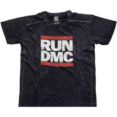 RUN DMC - Logo - Black Dip Dye t-shirt-image