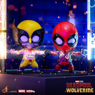 Hot Toys Deadpool & Wolverine Luminous Reflectiive COSBABY Collectible Figure-image