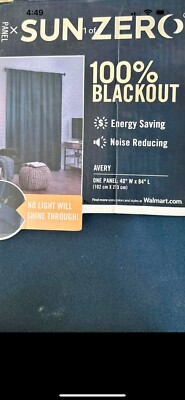 NAVY BLUE Sun Zero 2-pack Arlo Insulated Grommet Curtain Panel Pair 40