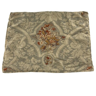 Pottery Barn Camilla Floral Medallion Linen Blend Standard Pillow Sham Cover-image