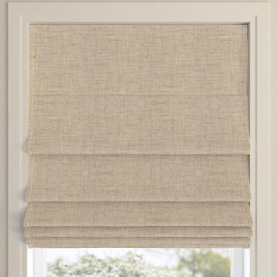 Sun Zero Seraphina Textured 100% Blackout Cordless Roman Shade, 35