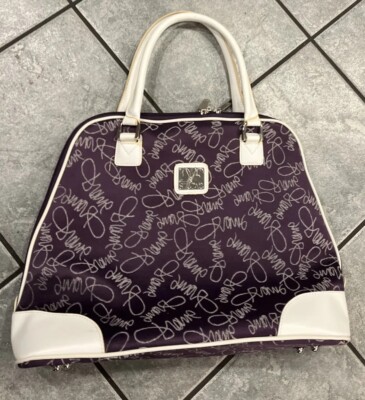 DVF Studio Diane von Furstenberg Diane Script Bowler Laptop Dome Satchel Purple-image