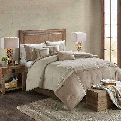 Madison Park Boone Cozy Comforter Set, Faux Suede, Deluxe Hotel Styling All S...-image