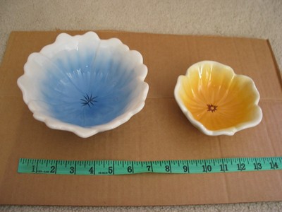 Garden Bouquet Home Studio flower shape bowl Yellow ~4.5