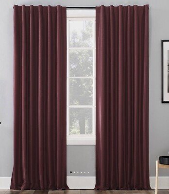 Sun Zero Evelina Faux Dupioni Silk Thermal Extreme 100% Blackout Curtain 63”x50”-image