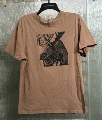 Moose Tshirt 20” P2P 27” Length Ladies Large-image