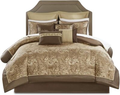 Madison Park Essentials Brystol 24 Piece Room in a Bag Faux Silk Comforter-image