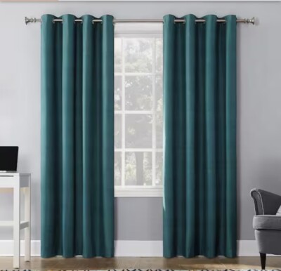 Sun Zero Duran 100% Blackout Grommet Top Single Curtain Panel 50in x 63in-image