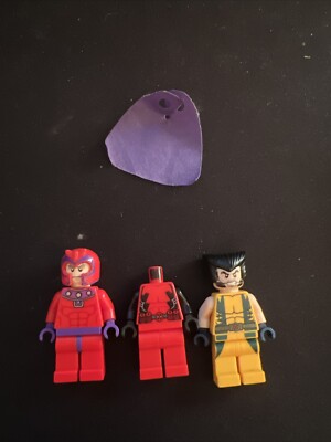 Authentic Lego Wolverine, Magneto, Deadpool (Torso) From set 6866 -image