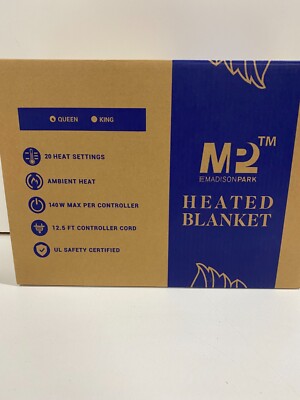 MP2 Madison Park Queen Size Electric Heated Blanket-image
