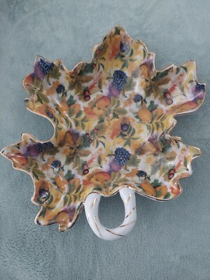 Royal Danube DIsh Autumn Leaf Fruit Candy Dip 11 