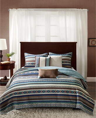 MADISON PARK FULL/QUEEN 6 PIECE COVERLET SET MULTICOLOR NEW -image