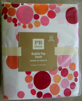 Pottery Barn Bubble Pop Full Queen Duvet Cover & 2 Standard Shams NWT Multi Pink-image