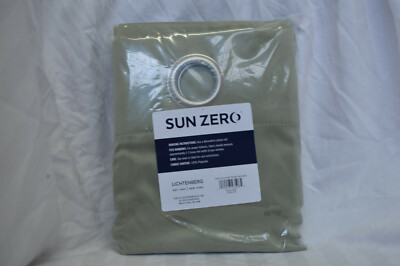Sun Zero Lichtenberg Gramercy Grommet Room Darkening Panel Sage 54in x 63in. NIP-image