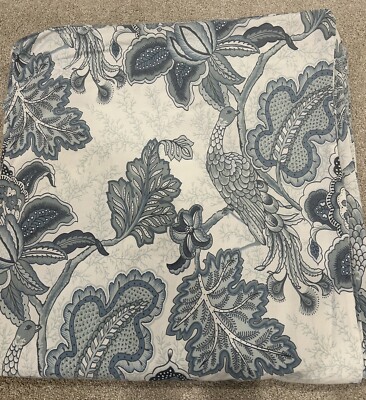 Pottery Barn  Paige Palampore Duvet Cover Blue Floral Peacock Full/Queen.-image