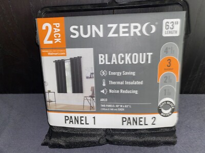 Easton Energy Saving Blackout Rod Pocket Curtain Panel, 63