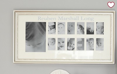 Pottery Barn Kids Silver Leaf First Year Frame Baby New In Original Box-image