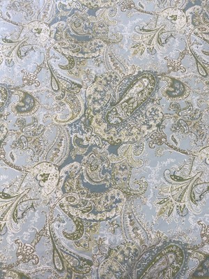 Pottery Barn Sienna Paisley KING DUVET Cover 90x101 Blue Green-image