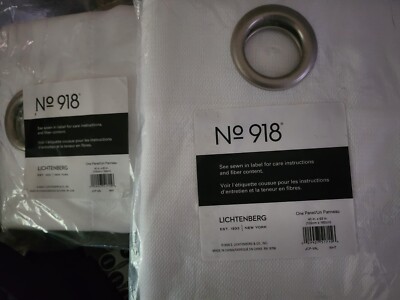 2 CURTAIN PANELS WITH LARGE GROMMET (WHITE) 40