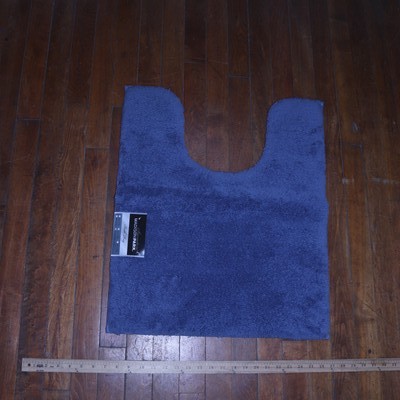 Madison Park Signature Marshmallow Bathroom Rug Non Slip Navy 20