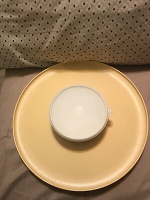 Vintage Tupperware Dip-n-Serve Chip & Dip Server Tray Bowl and Seal 492-5 !-image