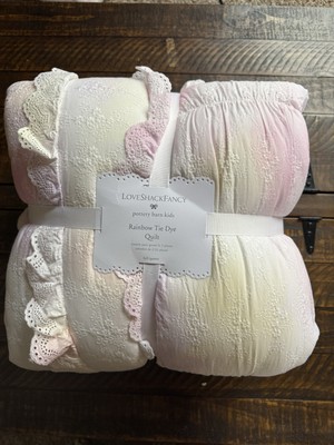 Pottery Barn Kids LoveShackFancy Rainbow Tie-Dye Quilt Full/Queen New-image