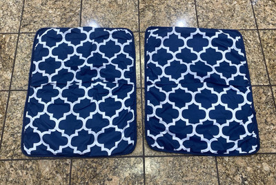 Pre Owned (2) Madison Park Blue/White Decorative Pillow Shams-image