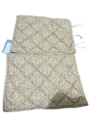 Pottery Barn Brown Floral Animal Print  Corduroy European Shams - Set of 2 28x20-image