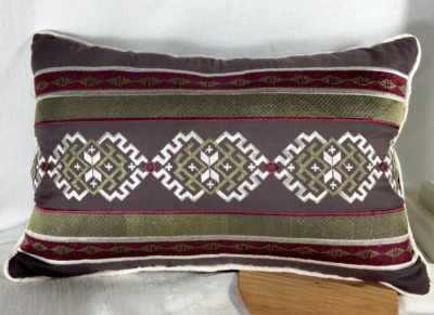 Madison Park Embroidered Geometric Design Throw Pillow Rectangle 11