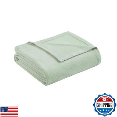 Madison Park Liquid Cotton Luxury Blanket Premium Soft Cozy 100% Ring Spun Co-image