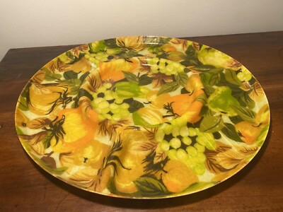 Iconic 1960's Fiberglass Traymold Divided Veggie and Dip Tray- 16.75