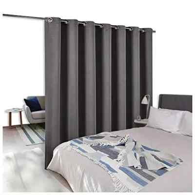 NICETOWN Room Divider Curtain Screen Partitions, Thermal Insulated Blackout Door-image